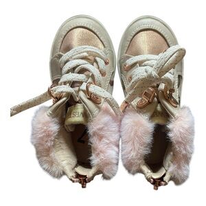 Nine West Pink and Cream Sneakers with Plush Lining